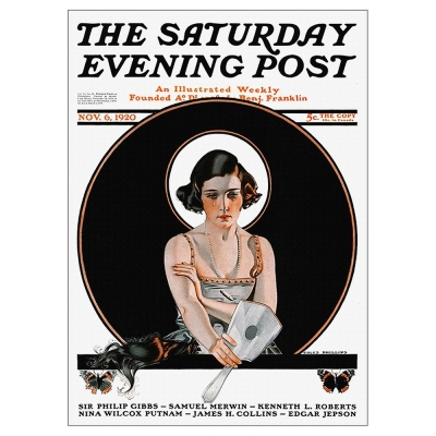 Tableau, Impression Sur Toile - The Saturday Evening Post Magazine, 1920 - C. Coles Phillips - Décoration murale