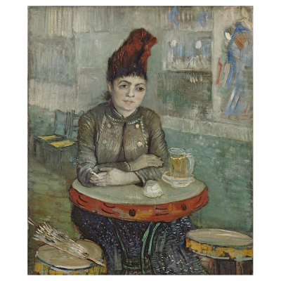 Quadro em Tela, Impressão Digital - Agostina Segatori Sentada no Café Du Tambourin - Vincent Van Gogh - Decoração de Parede