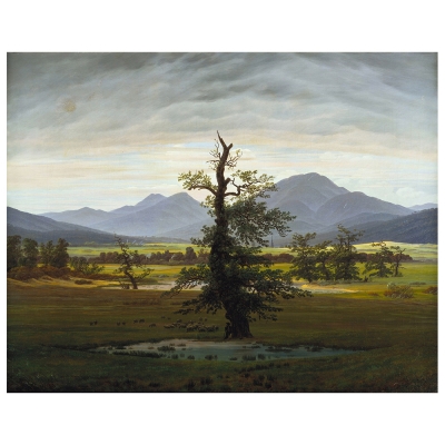 Tableau, Impression Sur Toile - Arbre Solitaire Caspar David Friedrich - Décoration murale