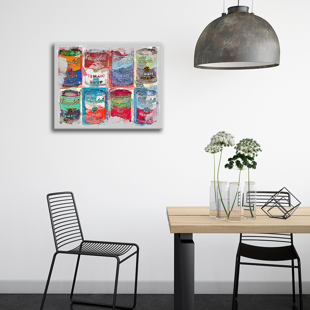 40x60 cm-Uomo Caverna-Incudine-RETRO-semplicemente Tela 