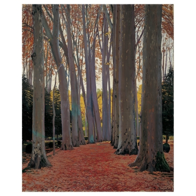 Obraz na płótnie - Avenue Of Plane Trees - Santiago Rusiñol - Dekoracje ścienne