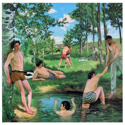 Kunstdruck auf Leinwand - Sommerszene Frédéric Bazille - Wanddeko, Canvas