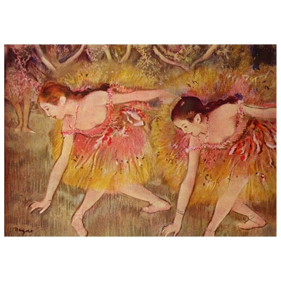 Quadro em Tela, Impressão Digital - Bailarinas com reverência - Edgar Degas - Decoração de Parede