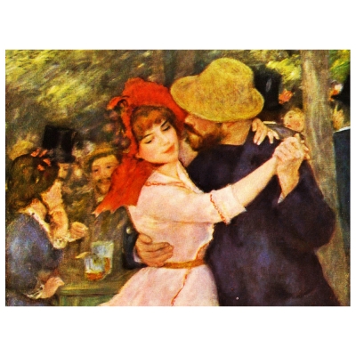 Kunstdruck auf Leinwand - Tanz in Bougival (Detail) Pierre Auguste Renoir - Wanddeko, Canvas