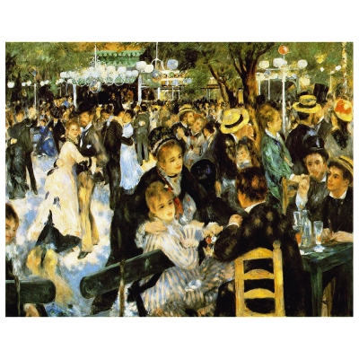 Cuadro Lienzo, Impresión Digital - Baile En El Moulin De La Galette - Pierre Auguste Renoir - Decoración Pared