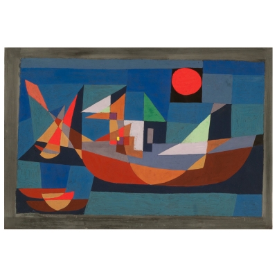 Tableau, Impression Sur Toile - Bateaux Au Repos - Paul Klee - Décoration murale