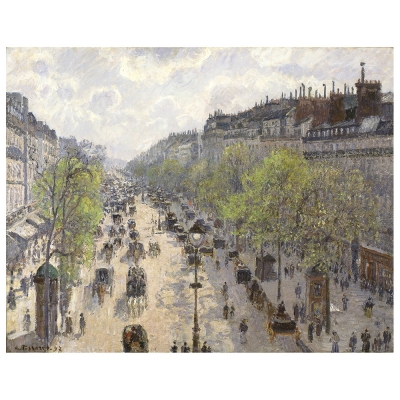 Stampa su tela - Boulevard Montmartre - Camille Pissarro - Quadro su Tela, Decorazione Parete