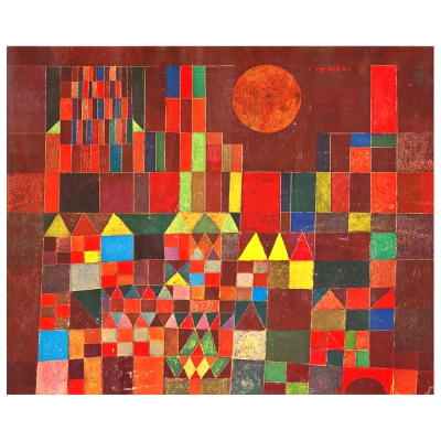 Kunstdruck auf Leinwand - Burg und Sonne Paul Klee - Wanddeko, Canvas