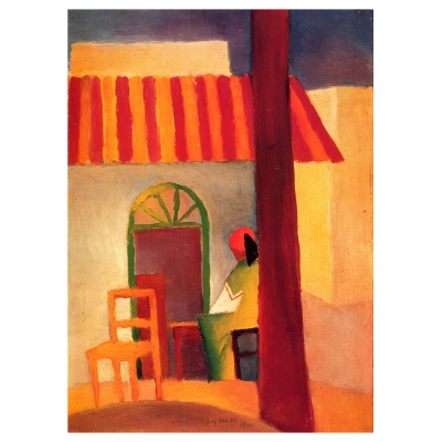 Kunstdruck auf Leinwand - Türkisches Cafe II August Macke - Wanddeko, Canvas