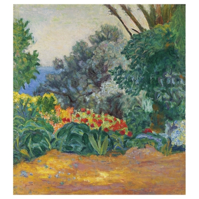 Quadro em Tela, Impressão Digital - Canto do Jardim florido - Pierre Bonnard - Decoração de Parede