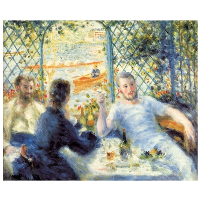 Quadro em Tela, Impressão Digital - Lanche no Restaurante Fournaise - Pierre Auguste Renoir - Decoração de Parede