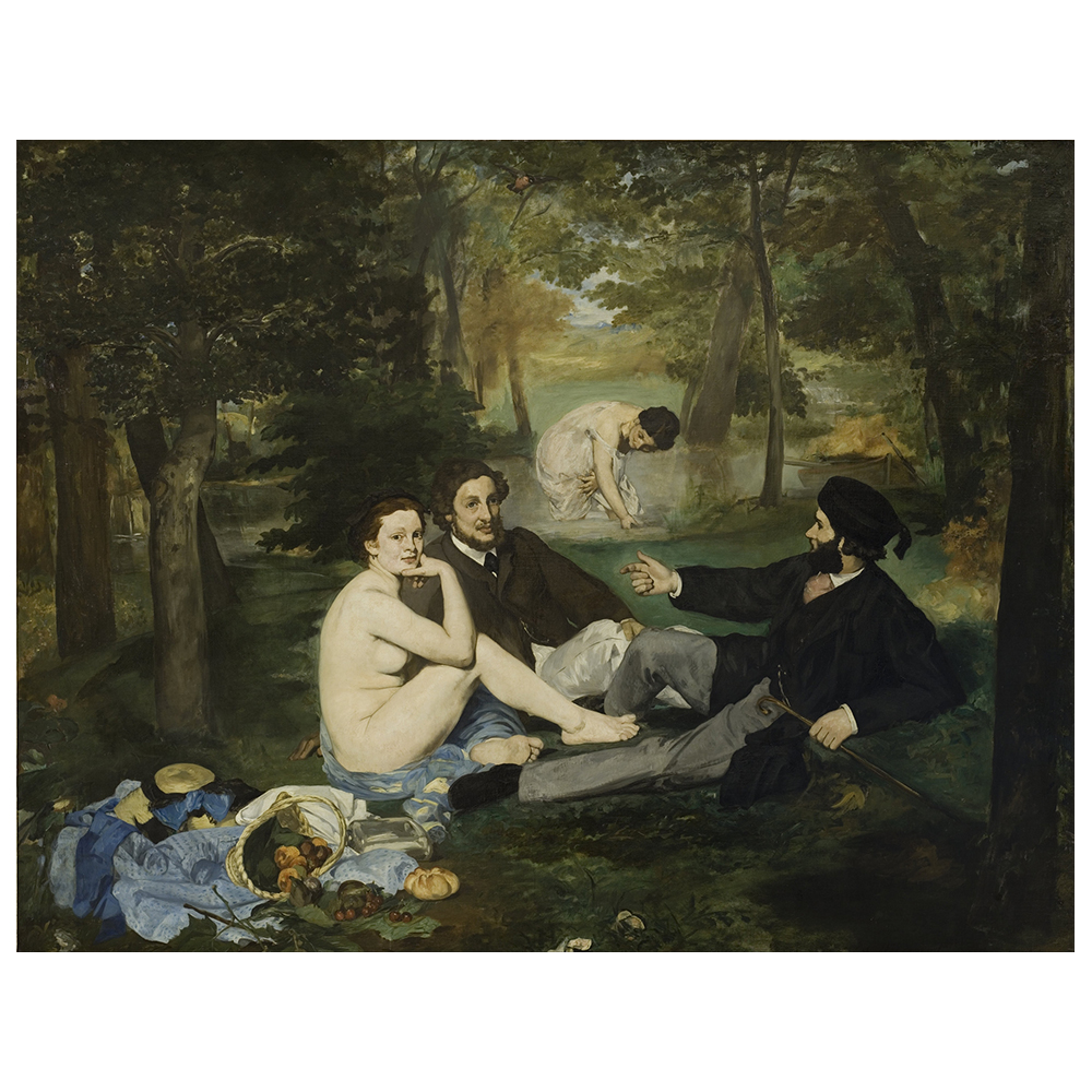 Quadro em Tela, Impressão Digital - Almoço na Relva - Edouard Manet - Decoração de Parede