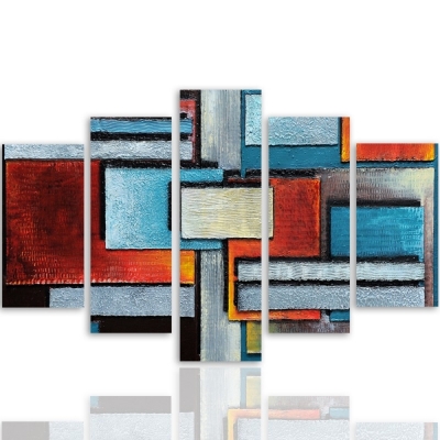 Canvastryck - Interlocking Colors - Dekorativ Väggkonst