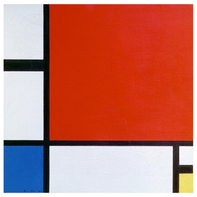 Cuadro Lienzo, Impresión Digital - Composición II En Rojo, Azul Y Amarillo - Piet Mondrian - Decoración Pared