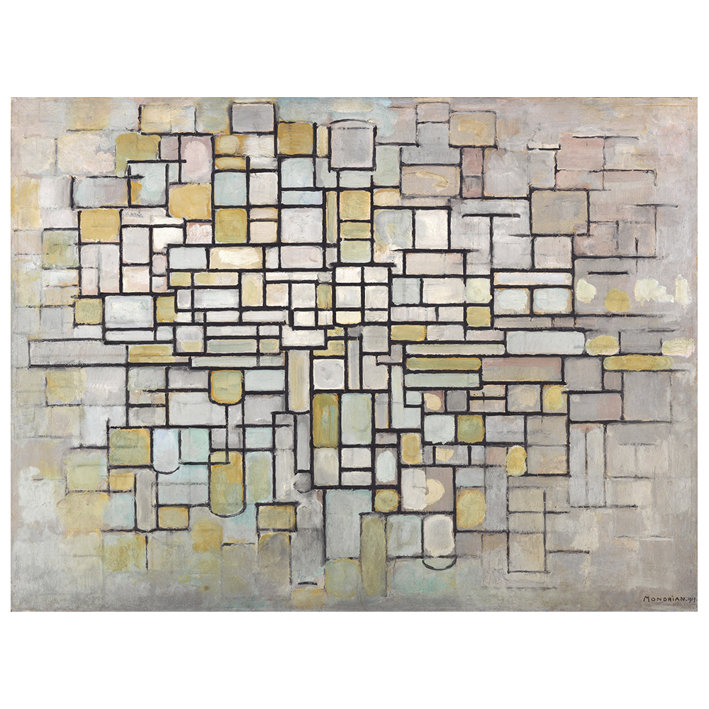 Cuadro Lienzo, Impresión Digital - Composición No. II - Piet Mondrian - Decoración Pared