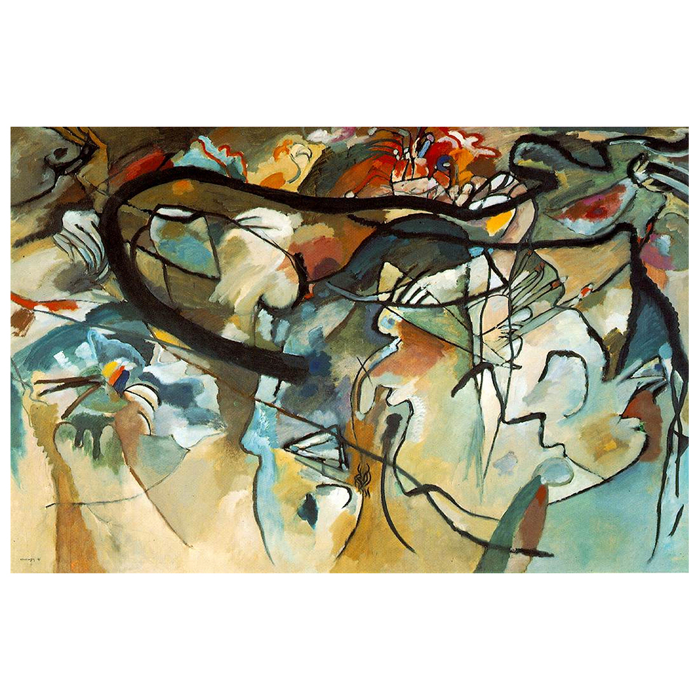 Tableau, Impression Sur Toile - Composition V Wassily Kandinsky - Décoration murale