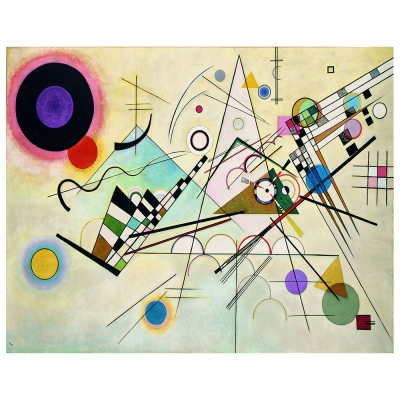 Quadro em Tela, Impressão Digital - Composição VIII - Wassily Kandinsky - Decoração de Parede