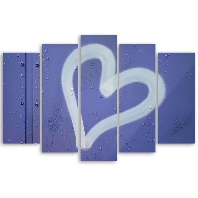 Canvas Print - White Heart - Wall Art Decor