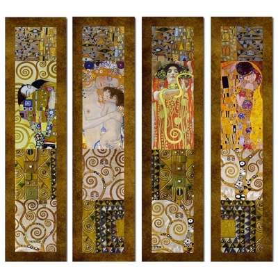 Tableau, Impression Sur Toile - Peintures De Klimt - Composition 1 - Décoration murale