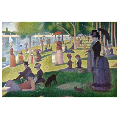 Kunstdruck auf Leinwand - Ein Sonntagnachmittag auf der Île de la Grande Jatte Georges Seurat - Wanddeko, Canvas