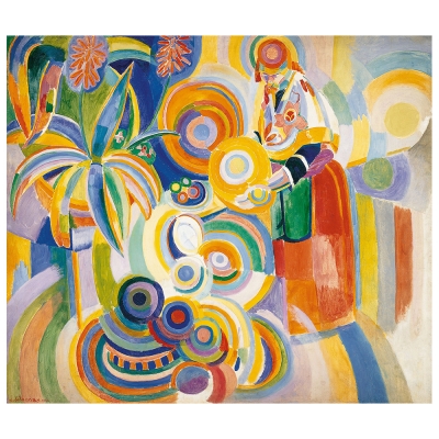 Quadro em Tela, Impressão Digital - Mulher Portuguesa - Robert Delaunay - Decoração de Parede