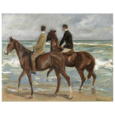 Cuadro Lienzo, Impresión Digital - Dos Caballeros En La Playa - Max Liebermann - Decoración Pared