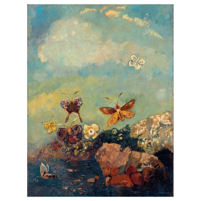Canvastryck - Butterflies - Odilon Redon - Dekorativ Väggkonst