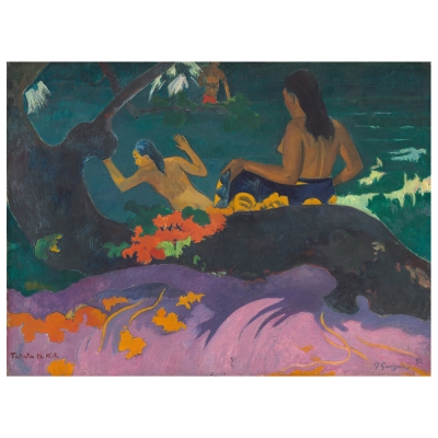 Quadro em Tela, Impressão Digital - Fatata Te Miti (Junto ao Mar) - Paul Gauguin - Decoração de Parede