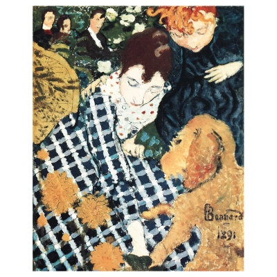 Obraz na płótnie - Femmes Au Chien - Pierre Bonnard - Dekoracje ścienne