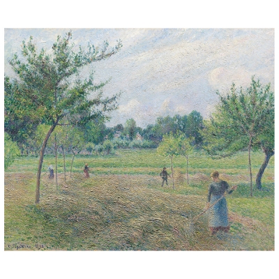 Tableau, Impression Sur Toile - La Récolte De Foin À Éragny Camille Pissarro - Décoration murale