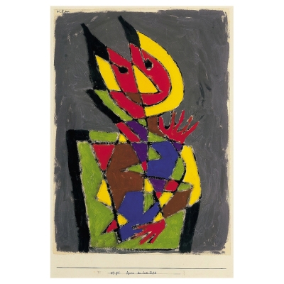 Quadro em Tela, Impressão Digital - Figurino do Diabo Colorido - Paul Klee - Decoração de Parede