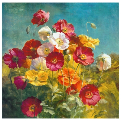 Kunstdruck auf Leinwand - Wiesenblumen - Wanddeko, Canvas