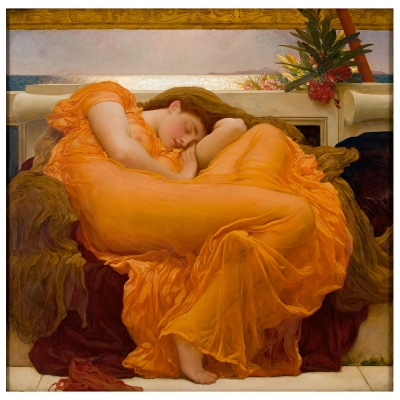 Cuadro Lienzo, Impresión Digital - Flaming June (Sol Ardiente De Junio) - Frederic Leighton - Decoración Pared