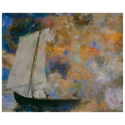 Kunstdruck auf Leinwand - Flower Clouds - Odilon Redon - Wanddeko, Canvas