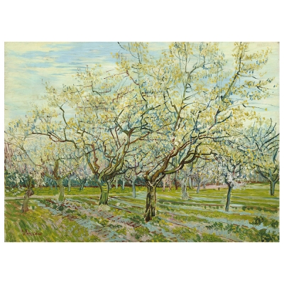 Kunstdruck auf Leinwand - The White Orchard - Vincent Van Gogh - Wanddeko, Canvas