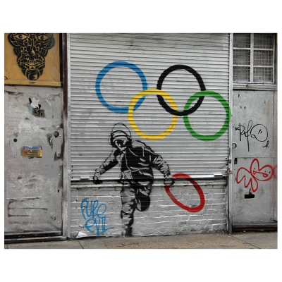 Kunstdruck auf Leinwand - Olympischer Raubüberfall -  - Wanddeko, Canvas