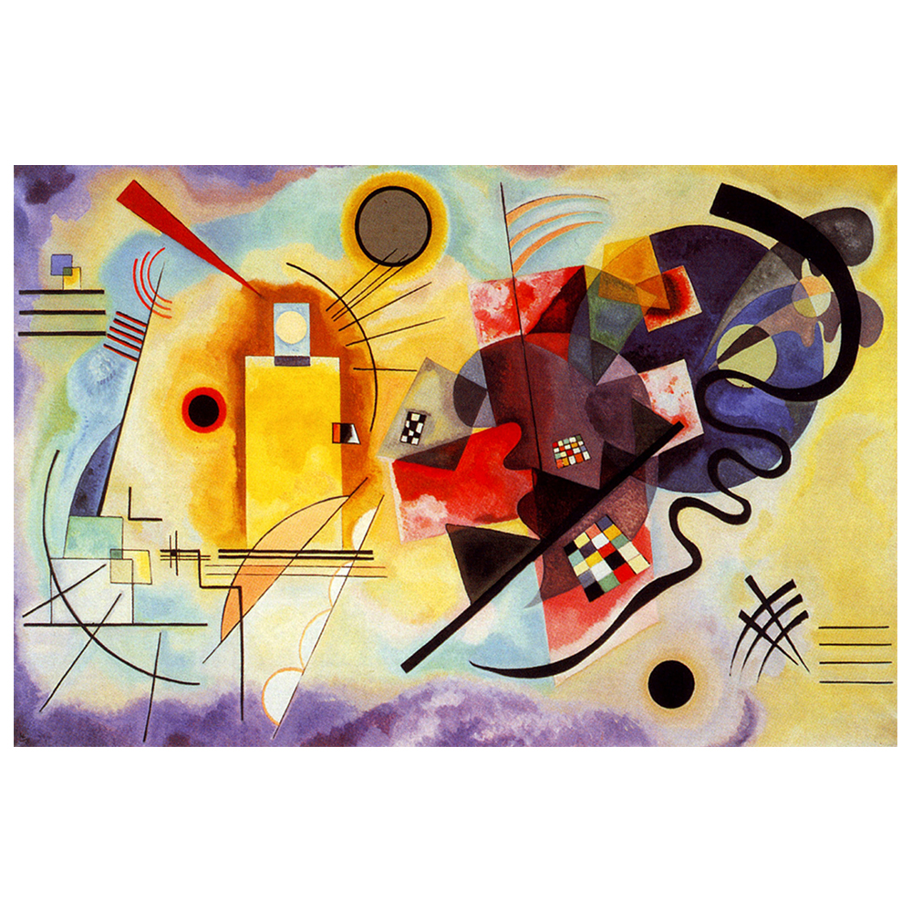 Quadri famosi, stampe su tela, posters vintage e arredo da parete - ツ  Legendarte - Stampa su tela - Giallo, Rosso, Blu - Wassily Kandinsky - Quadro  su Tela, Decorazione Parete