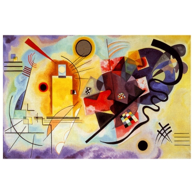 Quadro em Tela, Impressão Digital - Amarelo Vermelho e Azul - Wassily Kandinsky - Decoração de Parede