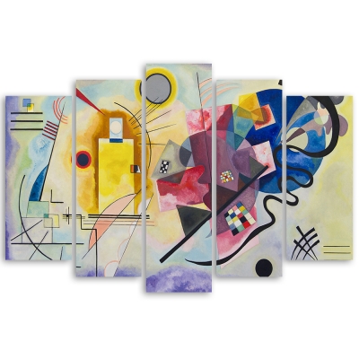 Tableau, Impression Sur Toile - Jaune, Rouge, Bleu Wassily Kandinsky - Décoration murale
