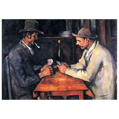 Cuadro Lienzo, Impresión Digital - Los Jugadores De Naipes - Paul Cézanne - Decoración Pared