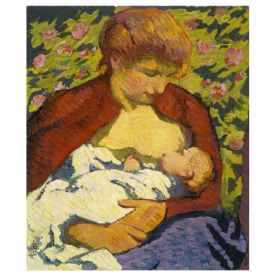 Kunstdruck auf Leinwand - Junge Mutter Giovanni Giacometti - Wanddeko, Canvas