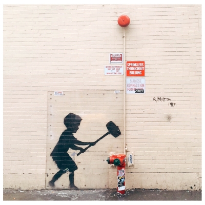 Canvas Print - Hammer Boy, Banksy - Wall Art Decor