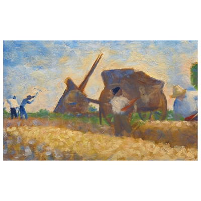 Cuadro Lienzo, Impresión Digital - Los Trabajadores - Georges Seurat - Decoración Pared