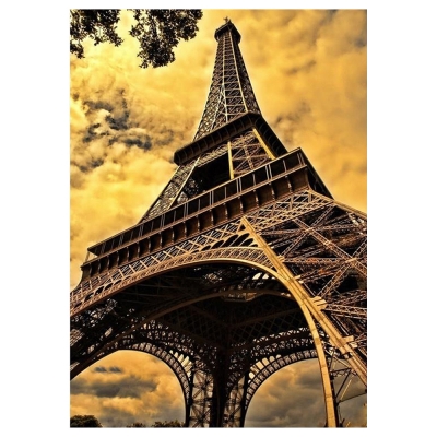 Kunstdruck auf Leinwand - Majestät des Eiffelturms - Wanddeko, Canvas
