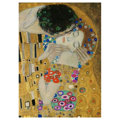 Stampa su tela - Il Bacio (Dettaglio) - Gustav Klimt - Quadro su Tela, Decorazione Parete