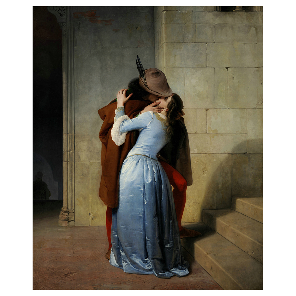 Tableau, Impression Sur Toile - Le Baiser Francesco Hayez - Décoration murale