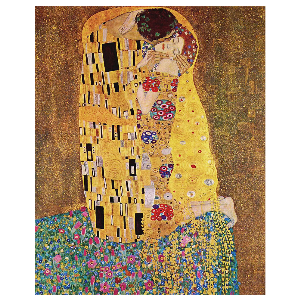 Tableau, Impression Sur Toile - Le Baiser (Klimt) Gustav Klimt - Décoration murale
