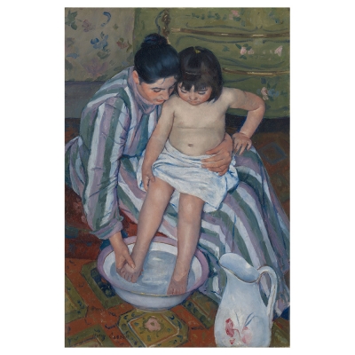 Quadro em Tela, Impressão Digital - O Banho da Criança - Mary Cassatt - Decoração de Parede