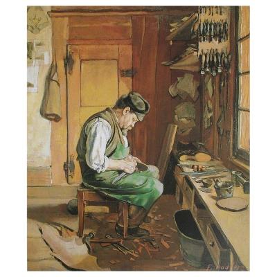 Kunstdruck auf Leinwand - Der Schuhmacher Ferdinand Hodler - Wanddeko, Canvas