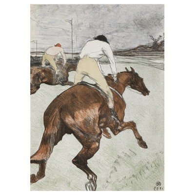 Kunstdruck auf Leinwand - Der Jockey - Henri de Toulouse Lautrec - Wanddeko, Canvas